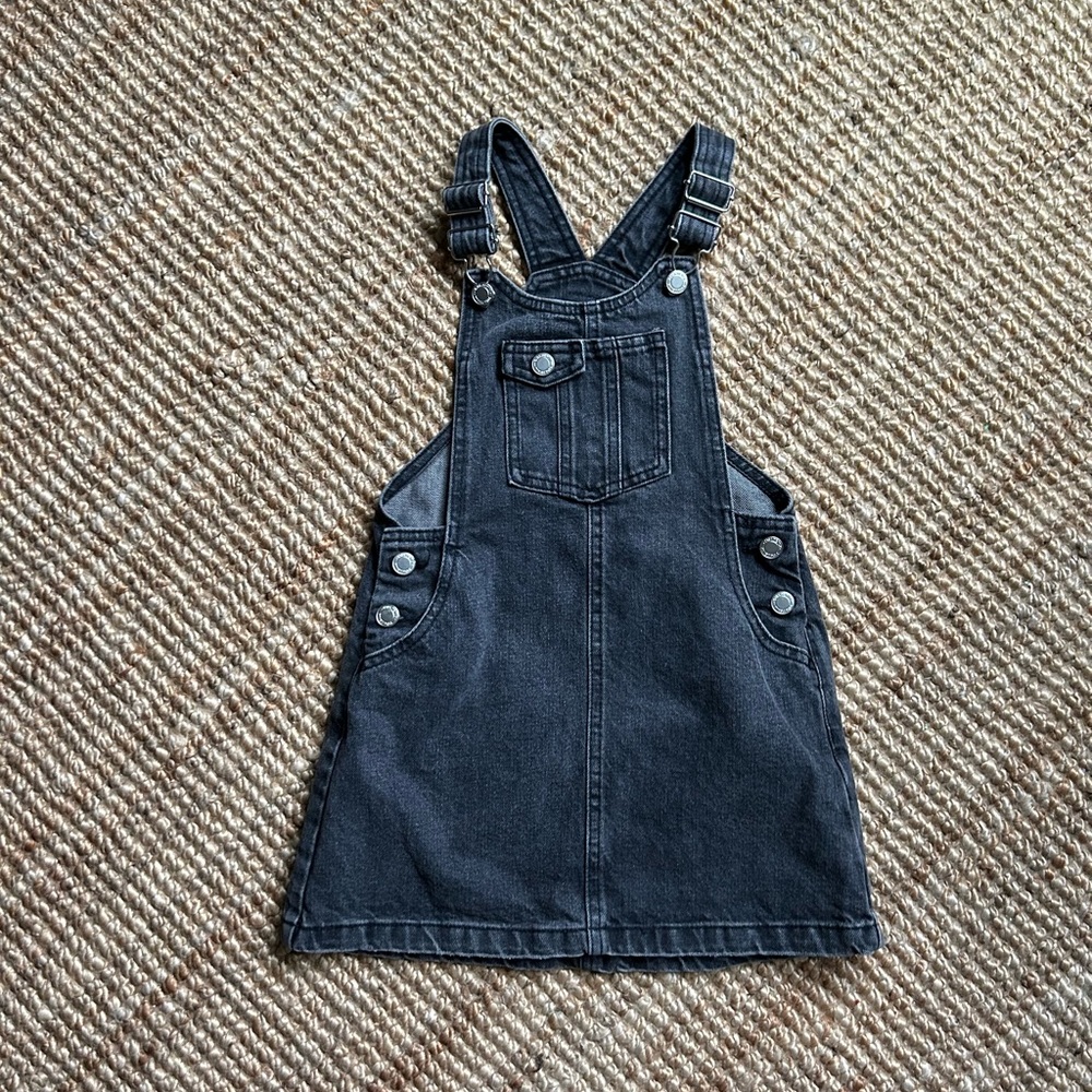 Black denim pianafore dress